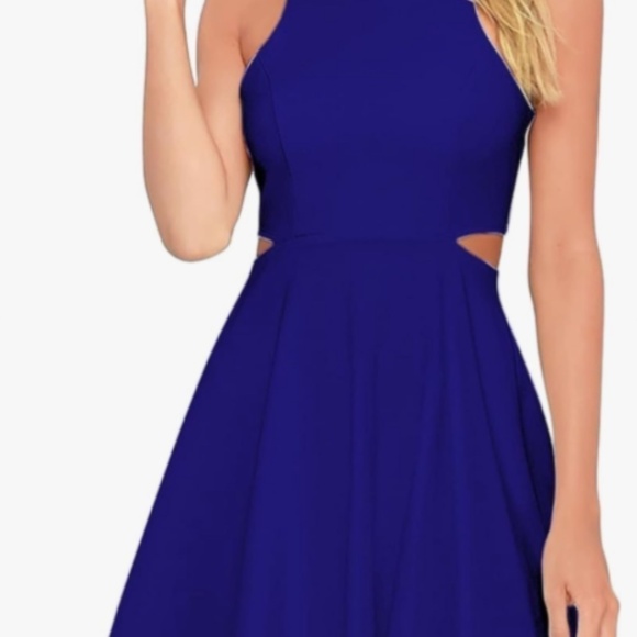 Sleeveless Racerback Flared Swing A-Line Dress - Picture 2 of 4